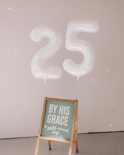 Number 19 Balloon by [Brand Name] - 40 Inch White 19th Birthday Decoration for Boys & Girls