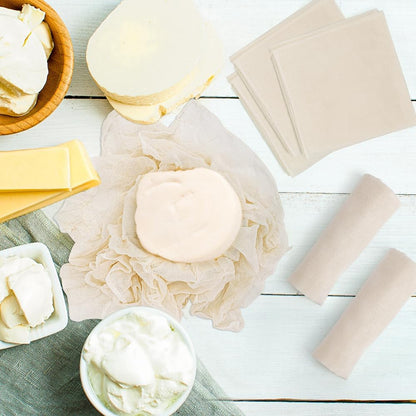 Skiennix Reusable Cheese Cloths - 100% Unbleached Cotton, 20x20 Inch, Perfect for Straining & Cooking