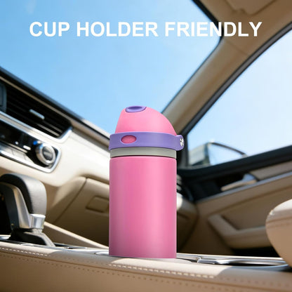 Skiennix 24 oz Insulated Water Bottle - Leak-Proof Stainless Steel with One-Touch Flip Lid & Straw | Pink