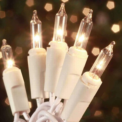 HISHINY 100 Count Clear White Christmas Lights - Red, White & Blue 4th of July String Lights | Indoor/Outdoor Decor