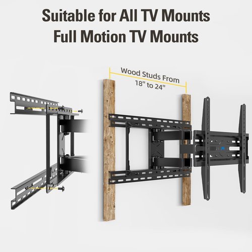 Mounting Dream Universal TV Wall Mount Extension Bracket for Televison Wall Plate, Fitting 16'' - 24'' Wood Studs and Easy Centering in Position, Max Loading Capacity of 154 LBS MD5232
