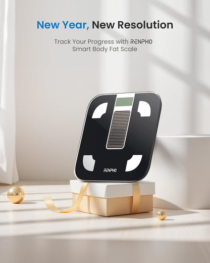 RENPHO Smart Scale for Body Weight, FSA&HSA Eligible, Digital Bathroom Scale BMI Weighing Bluetooth Body Fat Scale, Body Composition Monitor Health Analyzer with Smartphone App, 400 lbs - Elis Solar 1