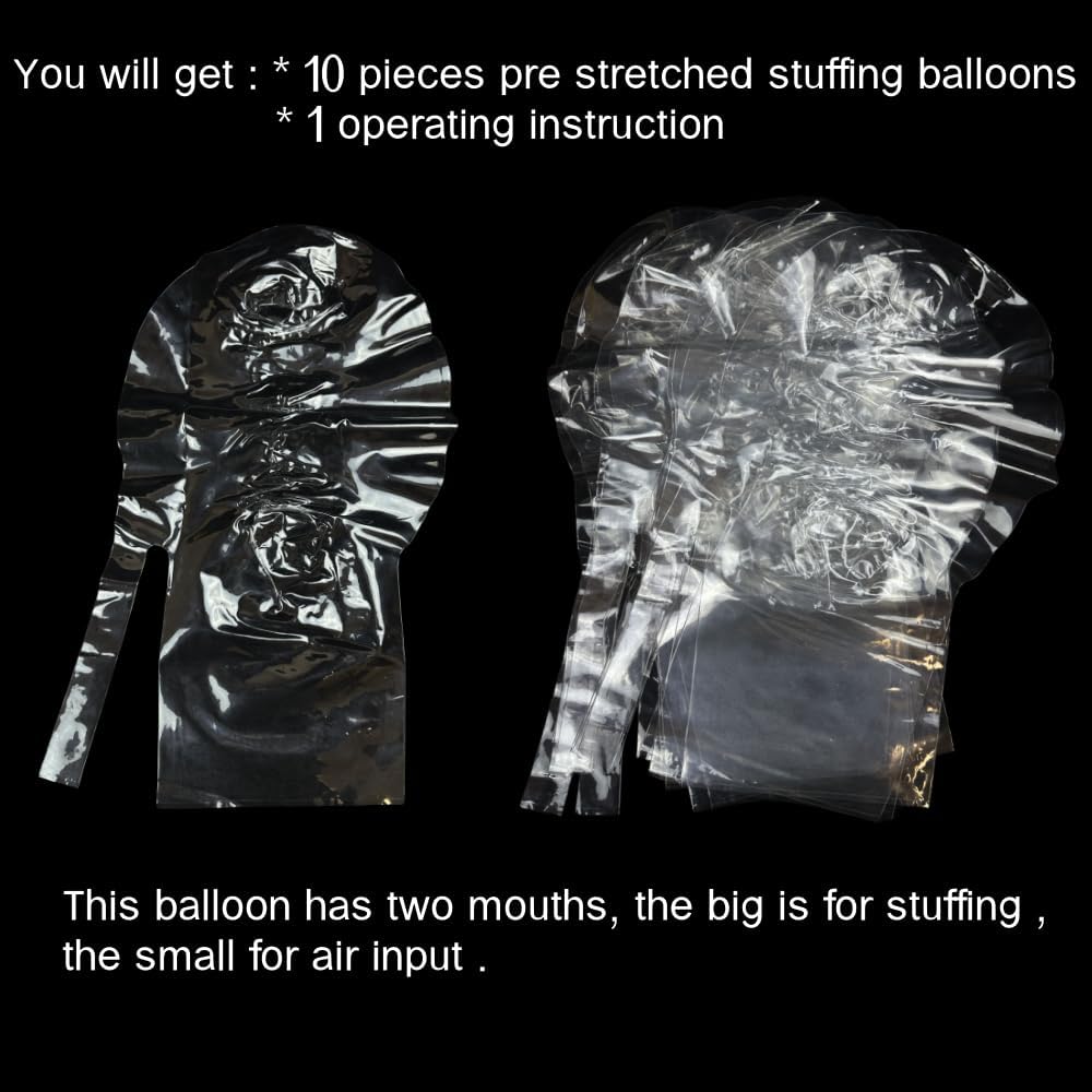 Skiennix Large Clear Balloons - 10 Pack Extra Wide Mouth Bubble Balloons for Gifts & Decor