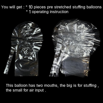 Skiennix Large Clear Balloons - 10 Pack Extra Wide Mouth Bubble Balloons for Gifts & Decor