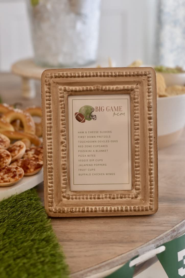 Mud Pie Beaded Reclaimed Frames (Small), brown (46900365S)