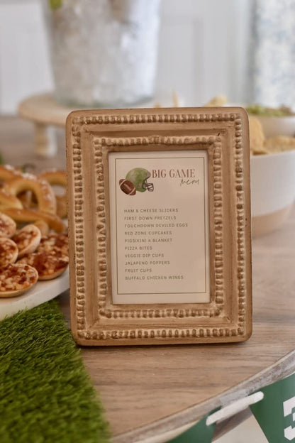 Mud Pie Beaded Reclaimed Frames (Small), brown (46900365S)