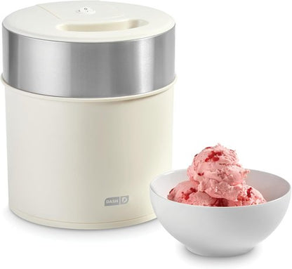 Dash Deluxe Gelato & Ice Cream Maker - One-Touch Churning, Easy Clean - 2 Quart Capacity, Cream