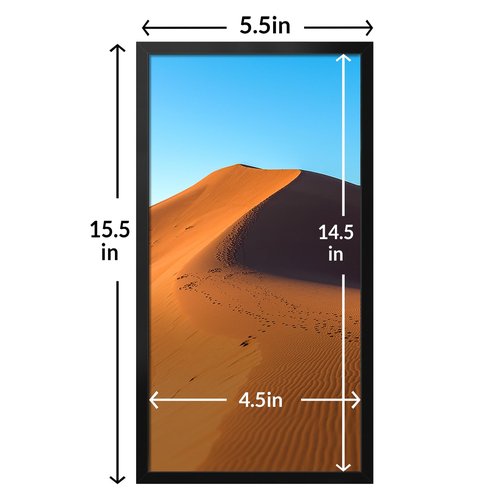 LaVie Home 5x15 Picture Frame for Wall Display, 5x15 Black Picture Frame with HD Plexiglas, 5 x 15 Frame 1 Pack, Display Frame for Vertical or Horizontal, Classic Collection
