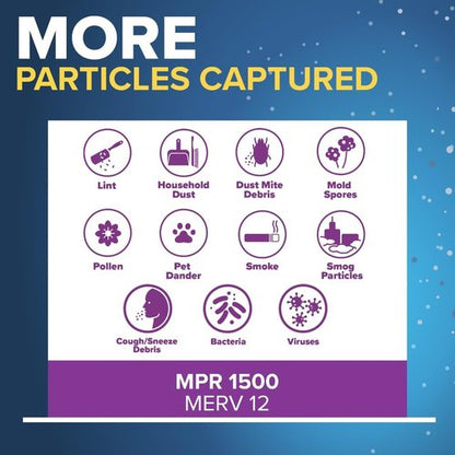 Filtrete 16x20x1 MERV 12 AC Furnace Air Filter - Certified Asthma & Allergy Friendly | 2-Pack