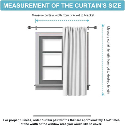 RYB HOME Blackout Curtains - UV Blocking Insulated Drapes for Bedroom | 42 x 45 Inches, Set of 2