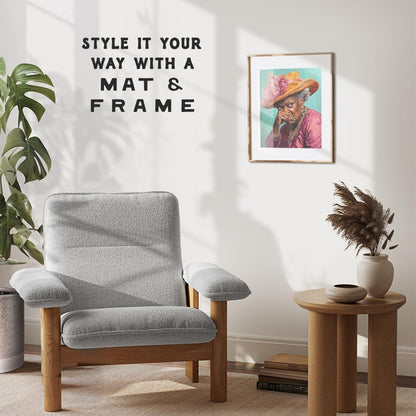 Black Woman Bathroom Art | Humorous African American Decor - Trendy Wall Art for Restrooms
