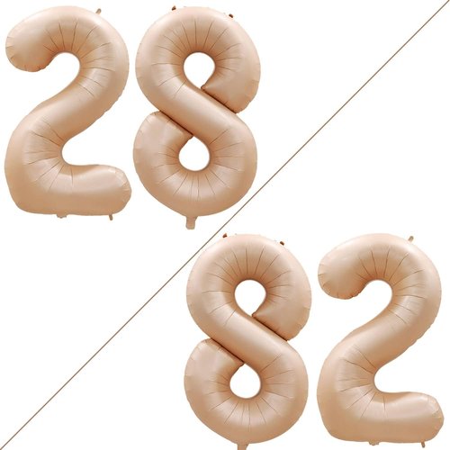 GOER 28-Inch Jumbo Foil Balloons - Perfect for 28th Birthday Party Decorations | Caramel Color