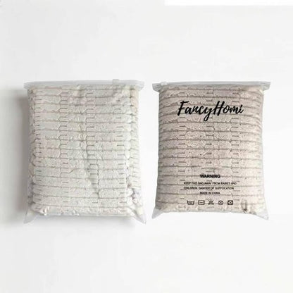 Fancy Homi 4 Packs Neutral Decorative Throw Pillow Covers 18x18 Inch for Living Room Couch Bed Sofa, Rustic Farmhouse Boho Home Decor, Soft Plush Striped Corduroy Square Cushion Case 45x45 cm
