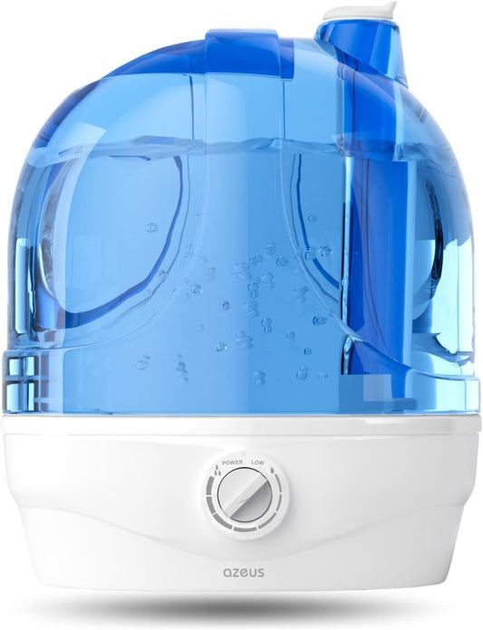 AZEUS Ultrasonic Cool Mist Humidifier - 2.8L Top Fill Design for Home & Nursery | Quiet, BPA-Free, 30-Hour Run Time
