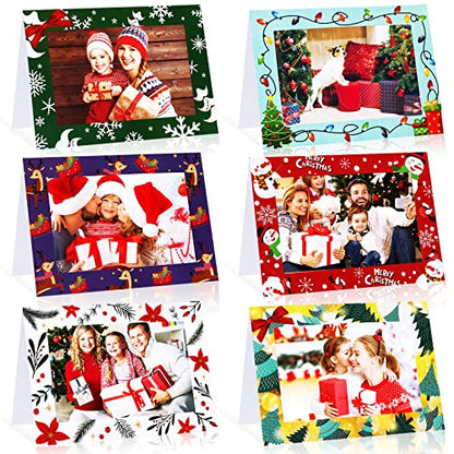 Minimalist Christmas Photo Frame Cards 72 Pack with Envelopes