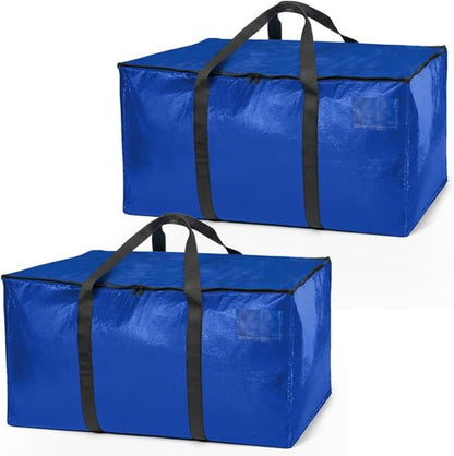 ClearSpace Heavy Duty Moving Bags - Large Storage Bags with Backpack Straps & Zippers | Ideal for Moving, Camping & Dorms - 2 Pack