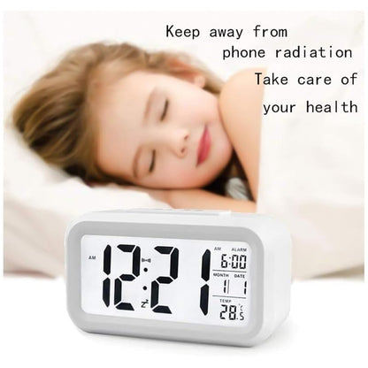 Digital Alarm Clock with Large Display, Snooze & Indoor Temperature