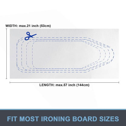 VividPaw Ironing Board Padding Only, Cut to Desired Sizes, Fitting up to 21x57 Ironing Boards, Thick Premium Felt Underlay Pad, Universal Replacement Iron Board Felt Pad (57" x 21")