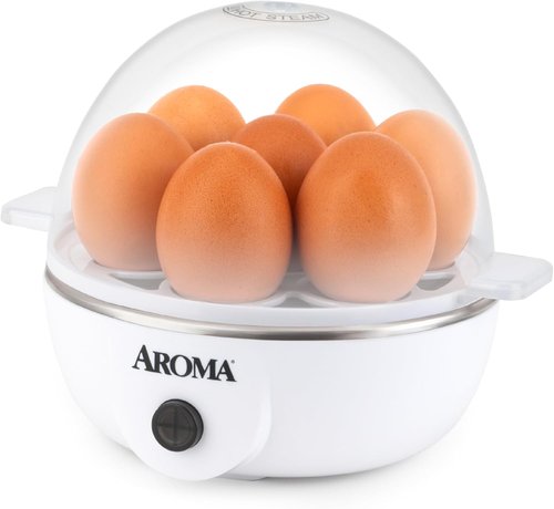 AROMA® Electric Egg Cooker - Easy Steaming & Poaching | XL Capacity for 7 Eggs