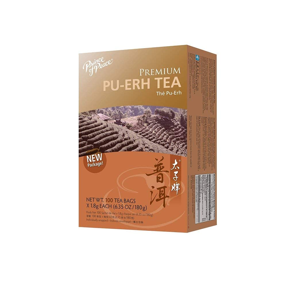 Prince of Peace Premium Pu-Erh Tea, 4 Pack - 100 Tea Bags Each – Prince of Peace Tea – Pu-Erh Tea – Premium Tea – Tea Bags from Prince of Peace – Fully-Fermented Tea – Antioxidant Tea