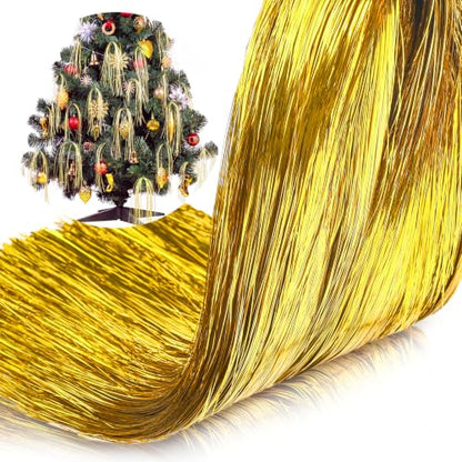 Sumind 14000 Pcs Gold Christmas Icicle Tinsel Decorations for Holiday Tree & Party