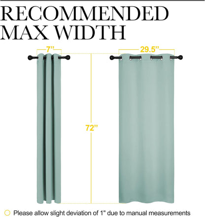 NICETOWN Blackout Curtain Panels - Thermal Insulated Draperies | Aqua, One Pair, 34 x 72 Inches