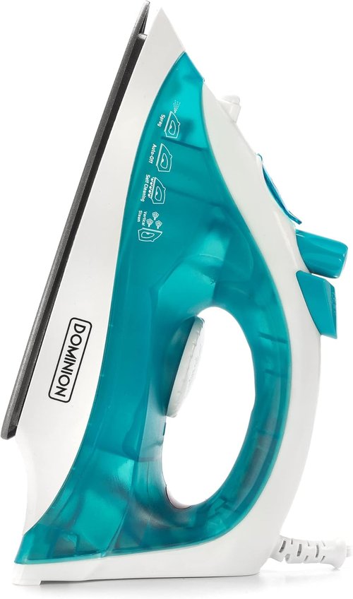 Dominion Advanced Steam Iron - Lightweight 1200W Non-Stick Soleplate with Vertical Steam & Adjustable Thermostat - Teal