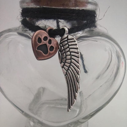 Skiennix Memorial Bottle for Pet Hair - Keepsake Urn for Dog & Cat Fur | Elegant Tribute