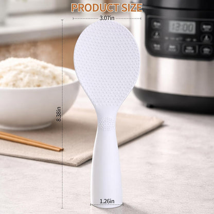 Skiennix Standing Rice Paddle - 2 Pack Non-Stick Rice Scooper | Heat Resistant Spatula (White)