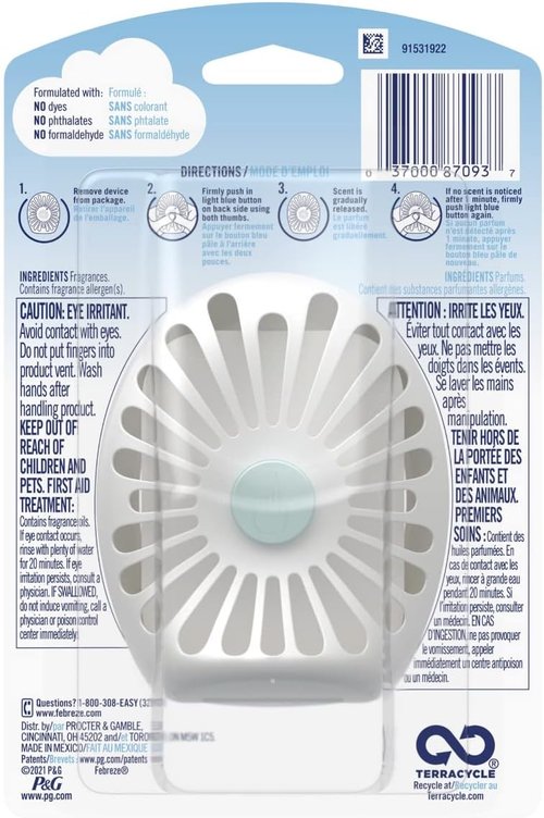 Febreze SMALL SPACES Air Freshener - Fresh-Harvest Pumpkin Scent for Cozy Home Atmosphere