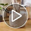 Kisoy 20in Round Faux Fur Floor Pouf Ottoman - Ivory, Soft & Supportive