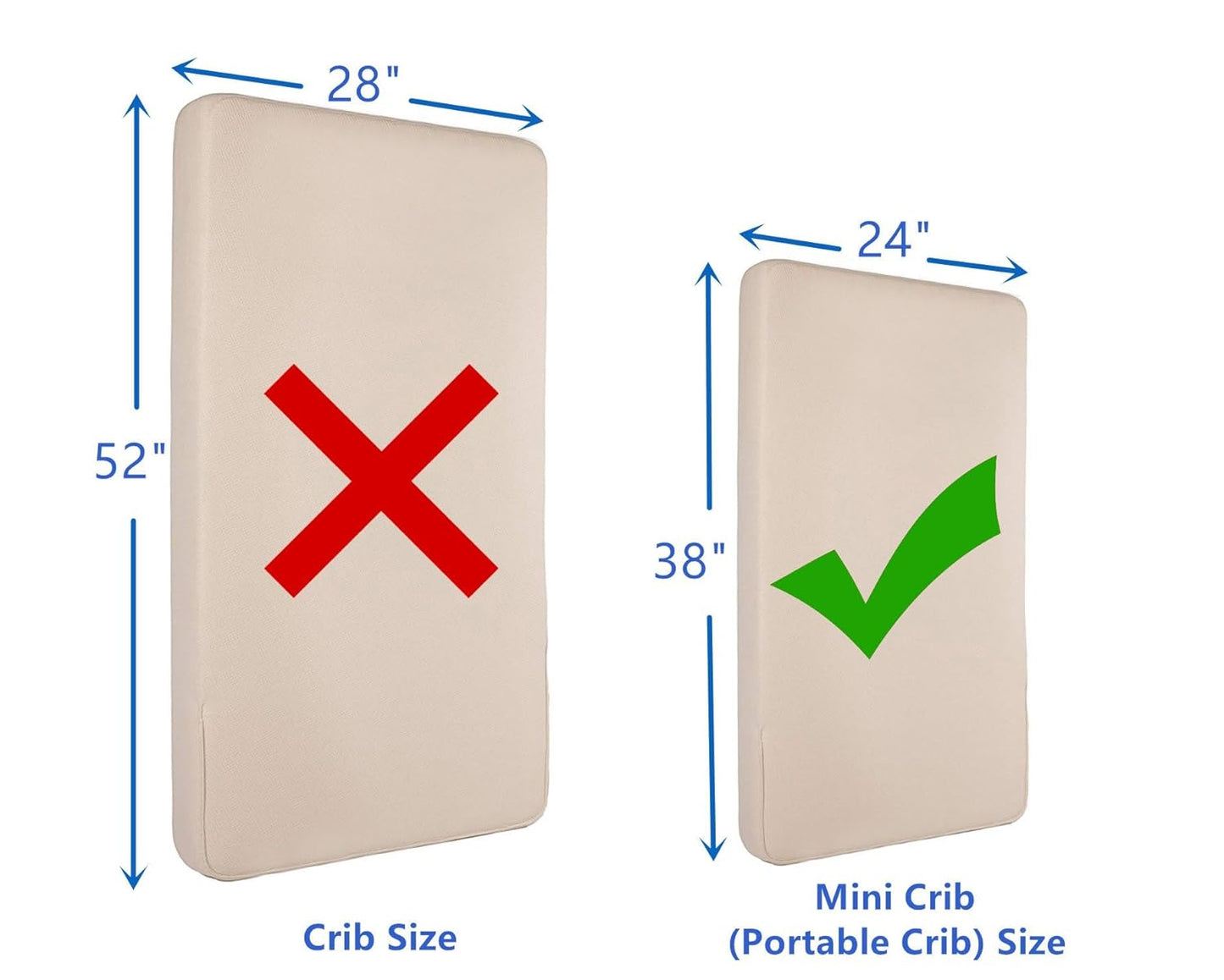 American Baby Company 3 Pack Natural Cotton Fitted Mini Crib Sheets - Soft, Breathable, 38" x 24", Beige