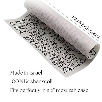 Kosher Mezuzah Scroll From Israel - Klaf Mezuza Parchment by ProShofar (5")