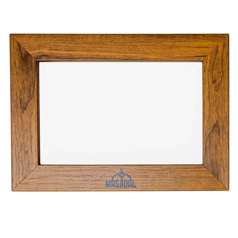 Walnut Wood Decorative Frame for 10" Athan Clock – Fits 10-Inch Digital Azan Clock
