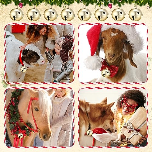 Christmas Jingle Bell Ornaments - Gold, 8 Pcs, Handmade, 8 Cm