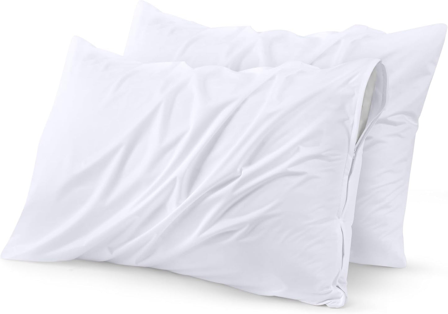Utopia Bedding King Size Waterproof Pillow Protectors - Bed Bug & Dust Mite Proof Zippered Covers | Set of 4, White