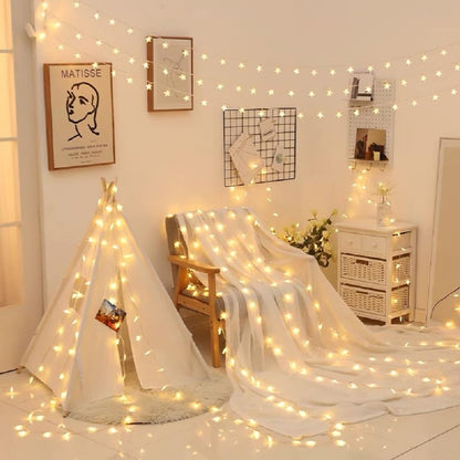 WFGGEH Star Fairy String Lights - 10ft 20 LED Warm White for Birthday & Christmas Home Decor