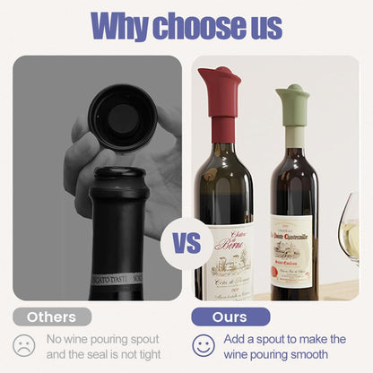Silicone Wine Stopper for Wine Bottles, 2025 New Wine Stoppers for Wine Bottles, Seal Bottle Cover for Beer Champagne, Glass Bottle Sealer Covers Wine Stoppers for Home Use (12, Round Head)