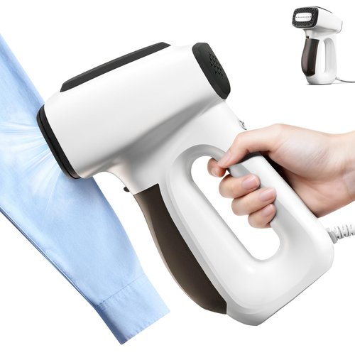 BOCT 3500Pa Vacuum Steamer for Clothes - 2 in 1 Portable Suction Handheld Vacuum Iron,30s Rapid Preheating,Auto-off,Light Steamer for Travel/Home