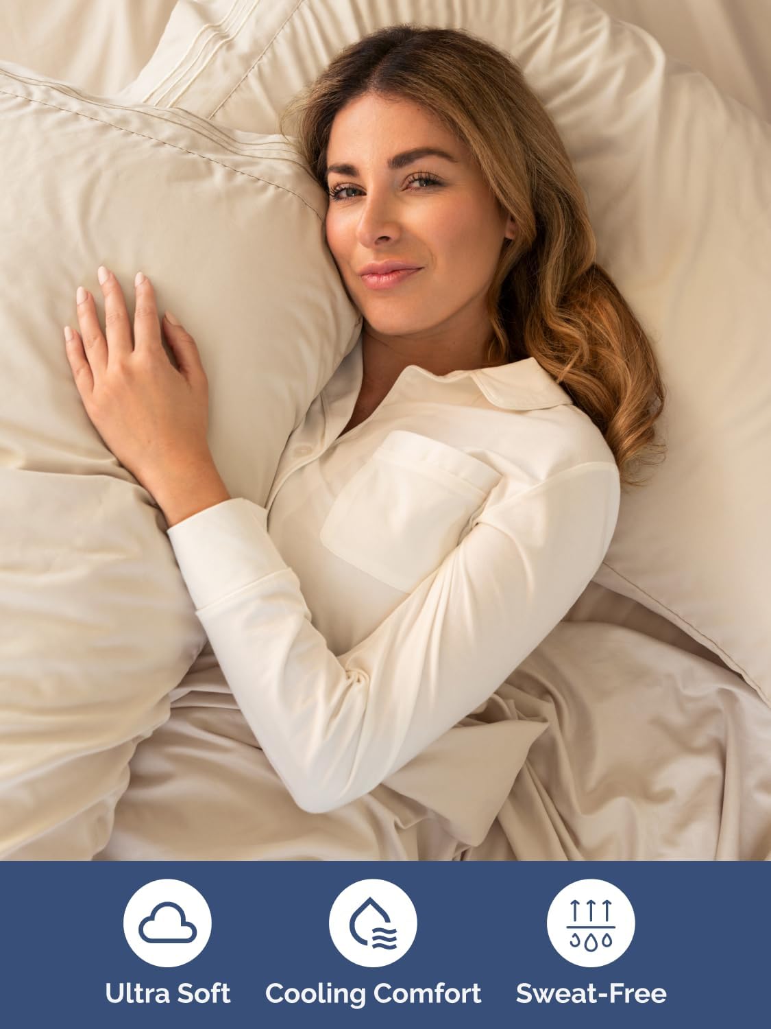 Skiennix Extra Deep King Sheet Set - 6-Piece Breathable Cooling Bedding - Luxurious Soft Wheat Color