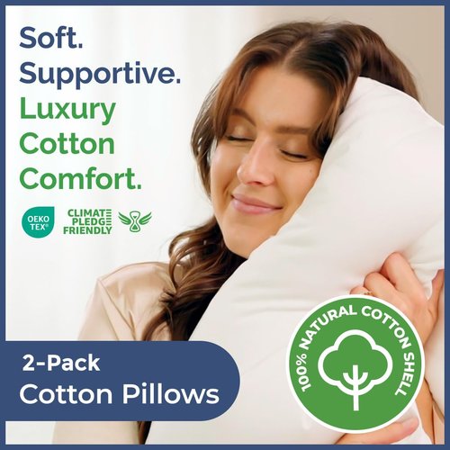 CGK Unlimited Queen Size 4-Piece Sheet Set - Soft Cotton Bed Pillows Included | Comfortable Bedding
