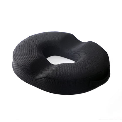 JEMA Donut Pillow, Tailbone Memory Foam Seat Cushion by Ergonomic Innovations for Sores, Coccyx, Sciatica, Pregnancy, Post Natal (Black)