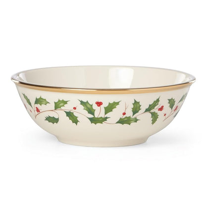 Lenox Holiday Place Setting Bowl - 24K Gold Rim, Red & Green, Variation: Place Setting Bowl