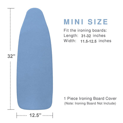 VividPaw Tabletop Ironing Board Cover and Pad 12.5 x 32, Elastic Edge, Silicone Coated, Resist Scorching, Heavy Duty Padded Cover for Mini Small Iron Board (Blue, 12.5" x 32")