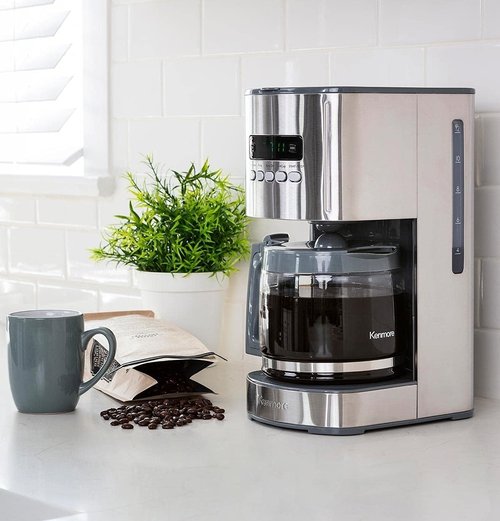 Kenmore 40706 12-Cup Coffee Maker - Programmable Aroma Control in Stainless Steel Finish