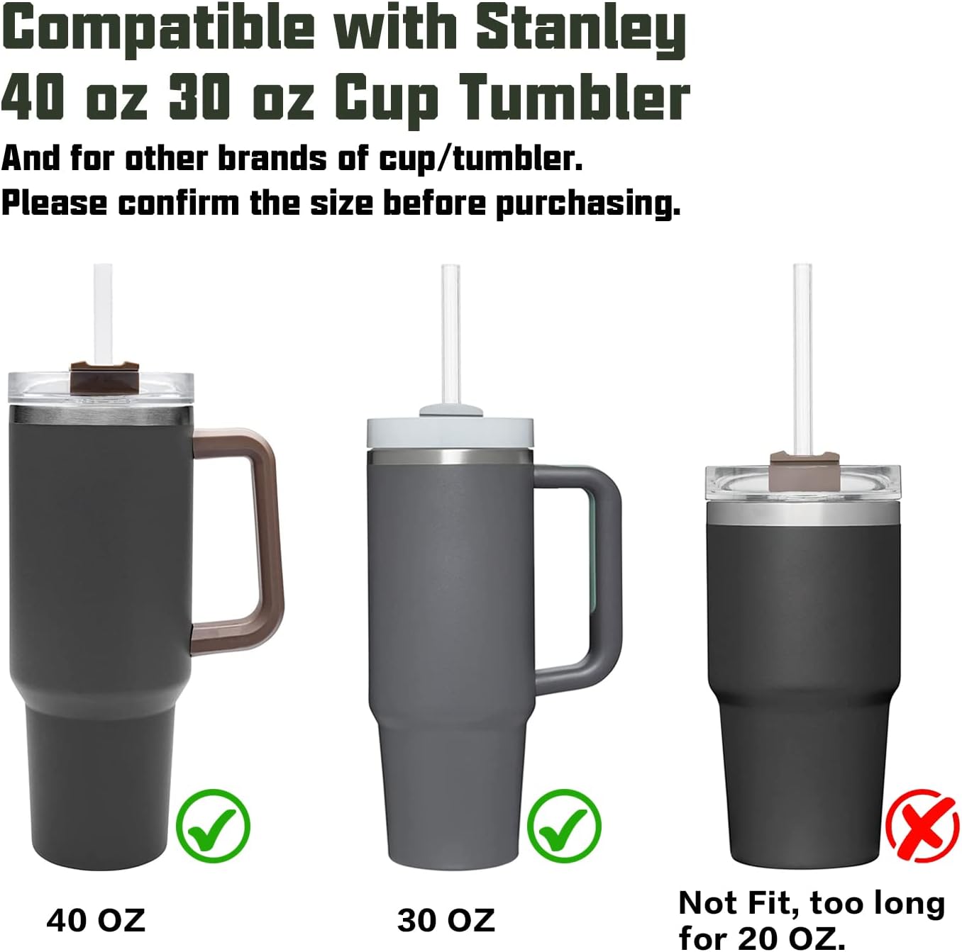 Stanley Replacement Straw Boot Sleeve - Perfect Fit for 40 oz & 30 oz Tumblers