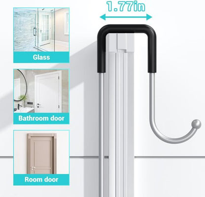 Aitatty Hanging Shower Caddy - Rustproof Over-Door Organizer for Easy Bathroom Storage | Silver Finish