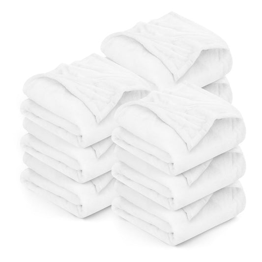 Utopia Bedding White 300GSM Fleece Blanket (Queen Size - 90x90 Inch) Luxury Soft Bed Blanket (Bulk Pack of 9)