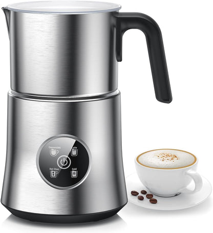 Skiennix Electric Milk Frother - Large Capacity Detachable Foam Maker | 30.44Oz Stainless Steel Jug