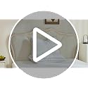 Queen Size Goose Down Fiber Pillow Set of 2 - White, Supportive & Fluffy
